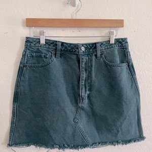 TEAL washed Abercrombie & Fitch denim skirt